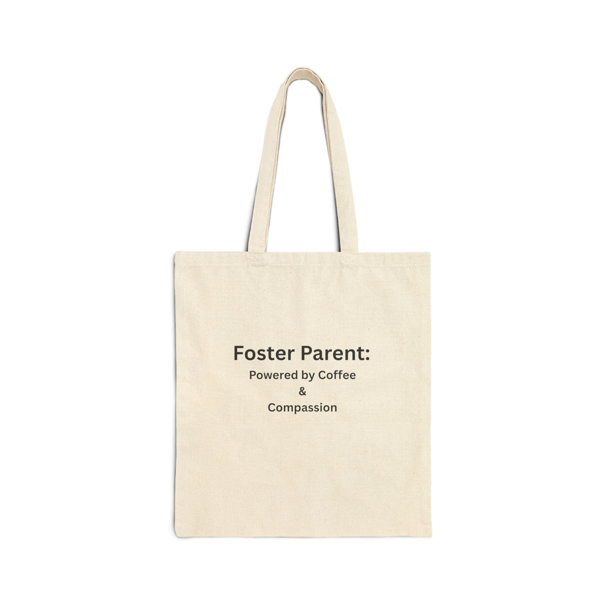 Foster Parent Powered Canvas Tote Bag – Foster Parent Gift, Foster Care Awareness Bag