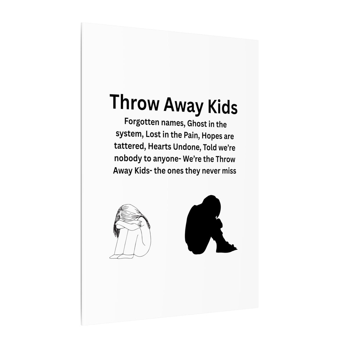 Throw away Kids - Matte Canvas, Stretched, 0.75" (Multi-Size)