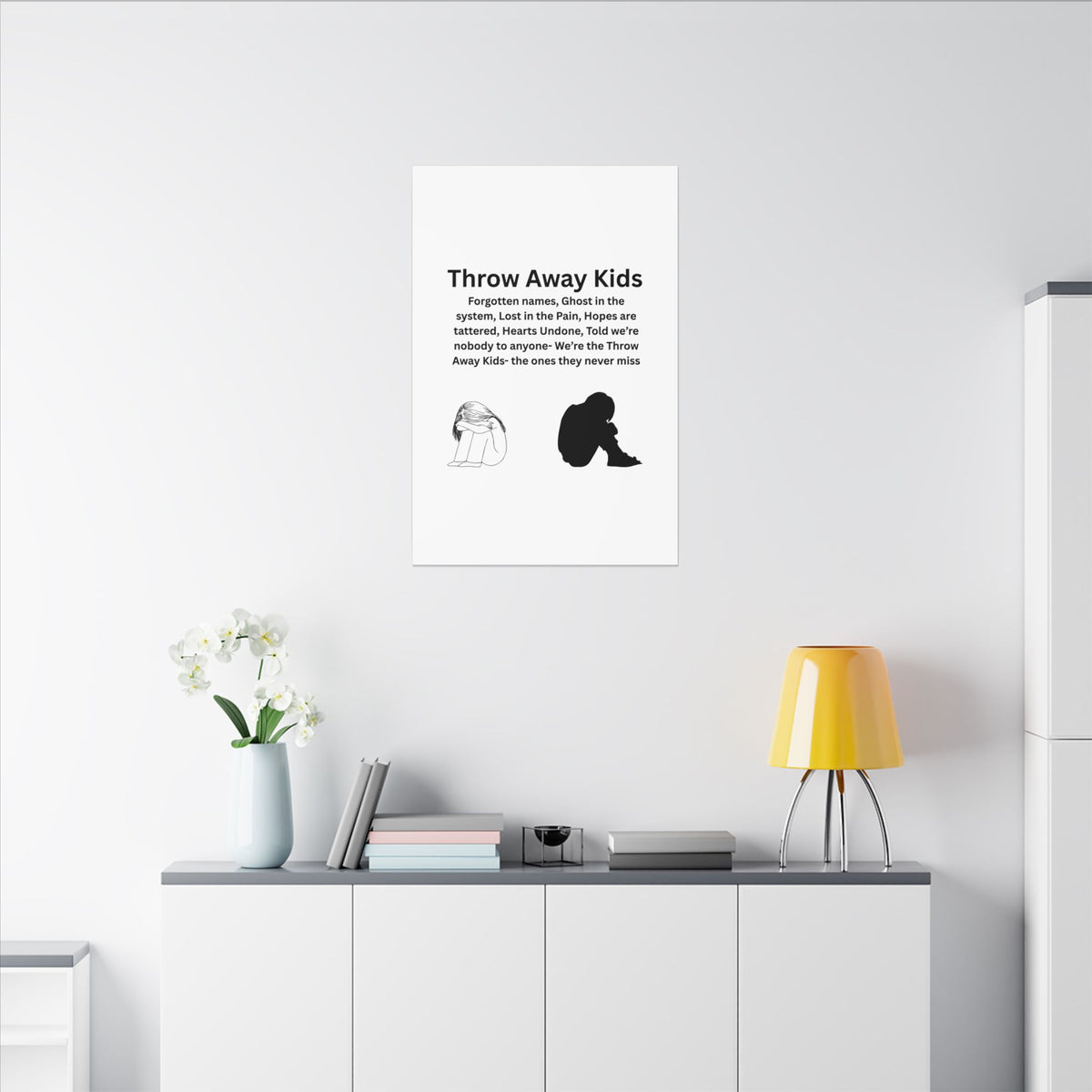 Throw away Kids - Matte Canvas, Stretched, 0.75" (Multi-Size)