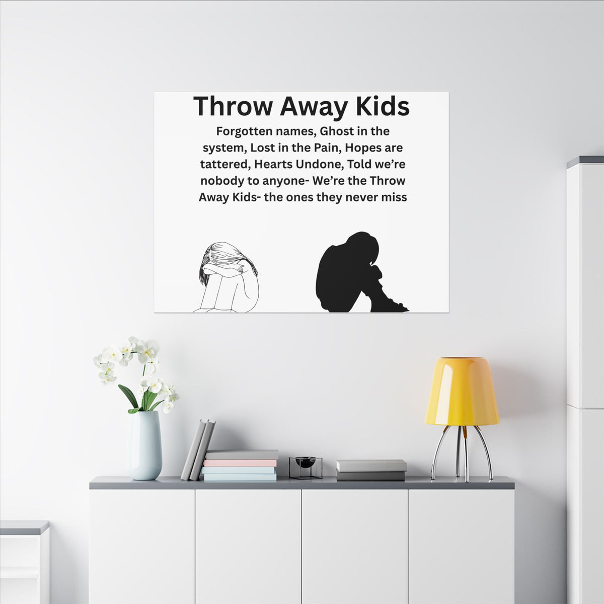 Throw away Kids - Matte Canvas, Stretched, 0.75" (Multi-Size)