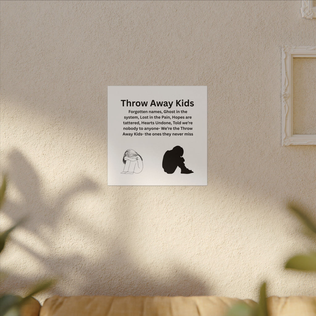Throw away Kids - Matte Canvas, Stretched, 0.75" (Multi-Size)