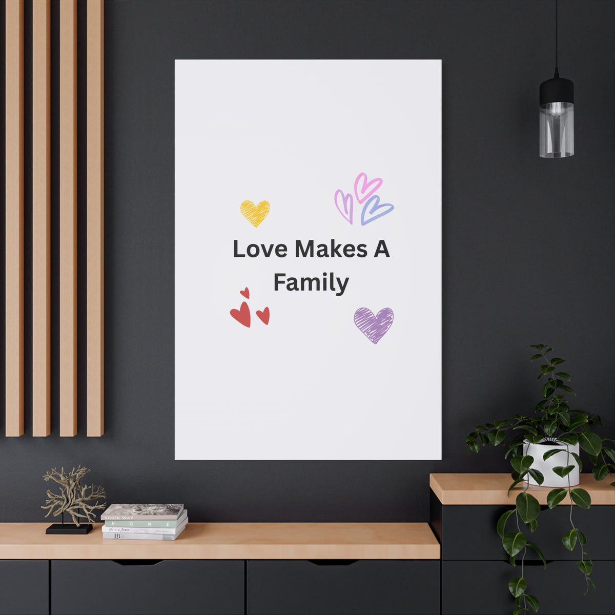 Love Makes A Family Matte Canvas,  1.25"