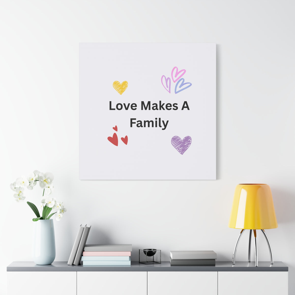 Love Makes A Family Matte Canvas,  1.25"