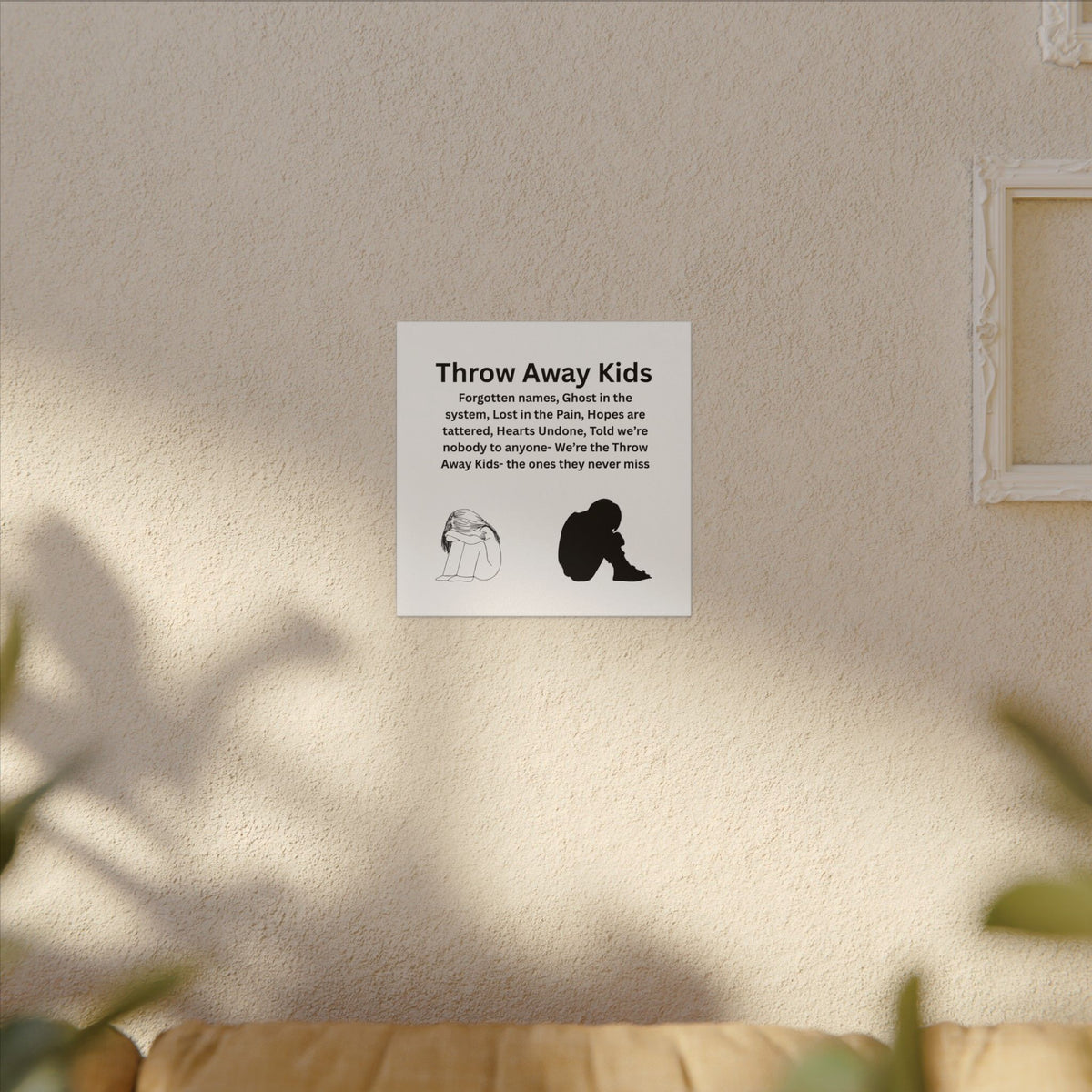 Throw away Kids - Matte Canvas, Stretched, 0.75" (Multi-Size)