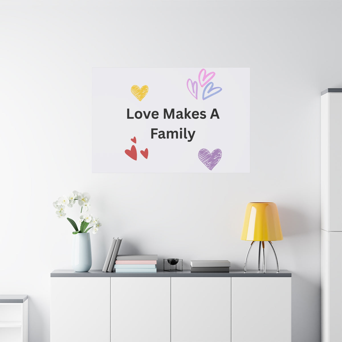 Love Makes A Family Matte Canvas,  1.25"