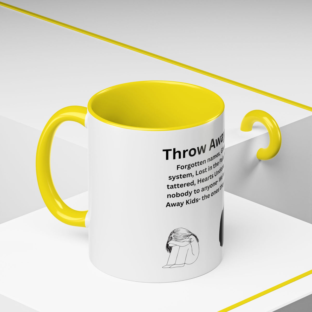 Throw away Kids Accent Coffee Mug (11, 15oz)