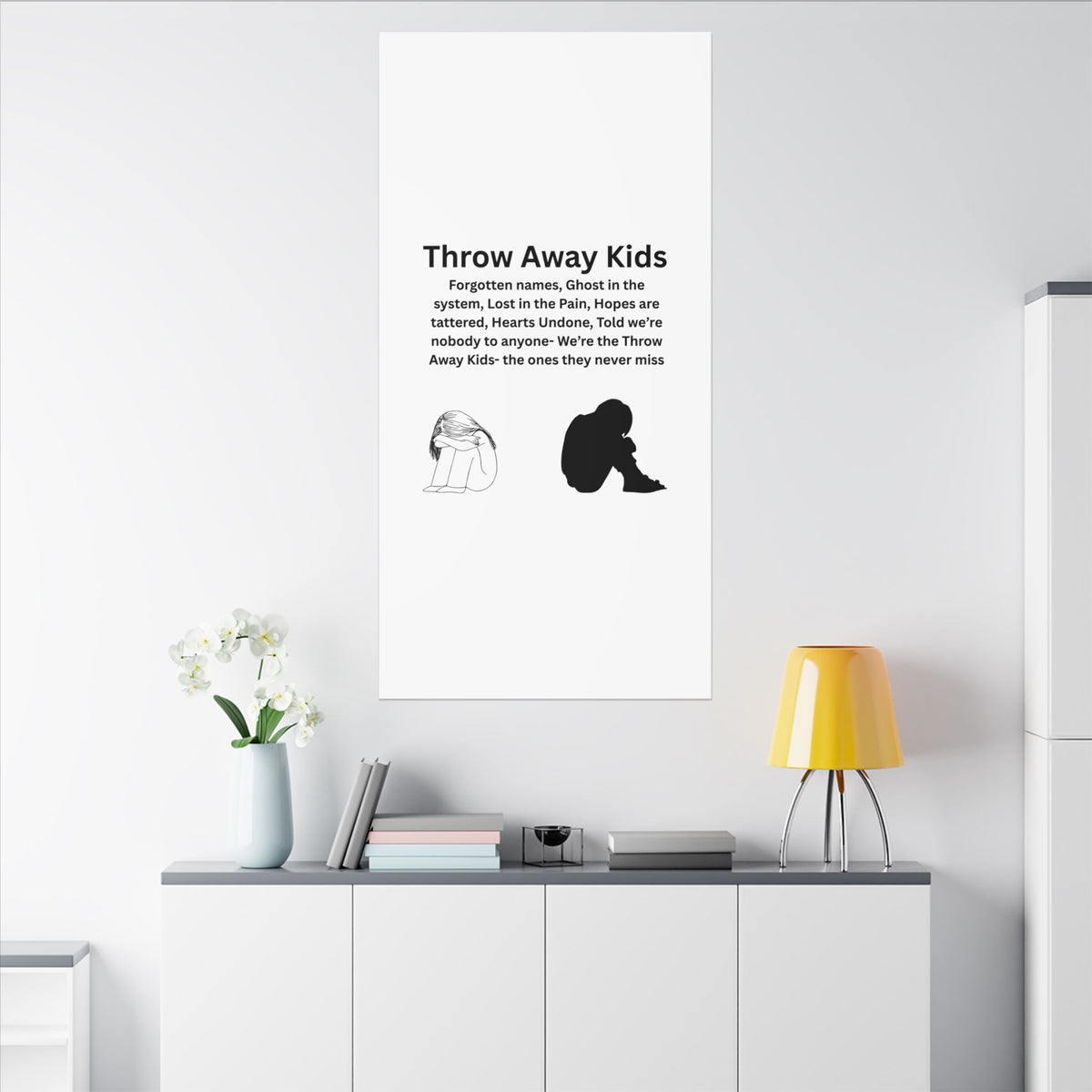 Throw away Kids - Matte Canvas, Stretched, 0.75" (Multi-Size)
