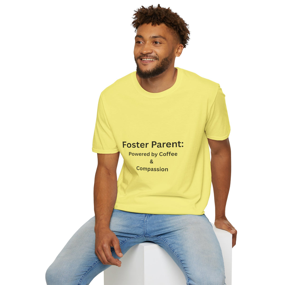 Foster Parent: Powered by Coffee Unisex Softstyle T-Shirt