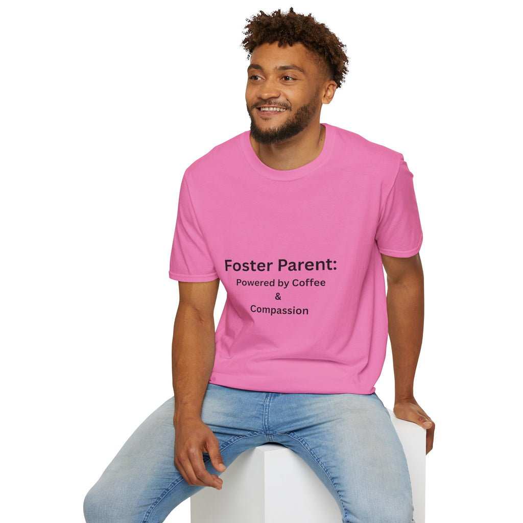 Foster Parent: Powered by Coffee Unisex Softstyle T-Shirt