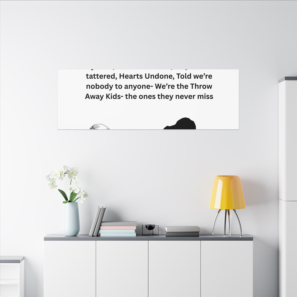 Throw away Kids - Matte Canvas, Stretched, 0.75" (Multi-Size)