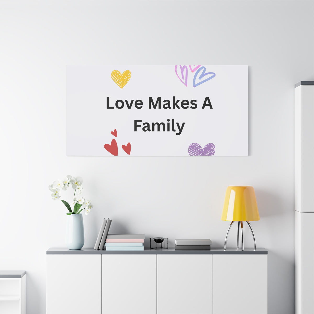 Love Makes A Family Matte Canvas,  1.25"
