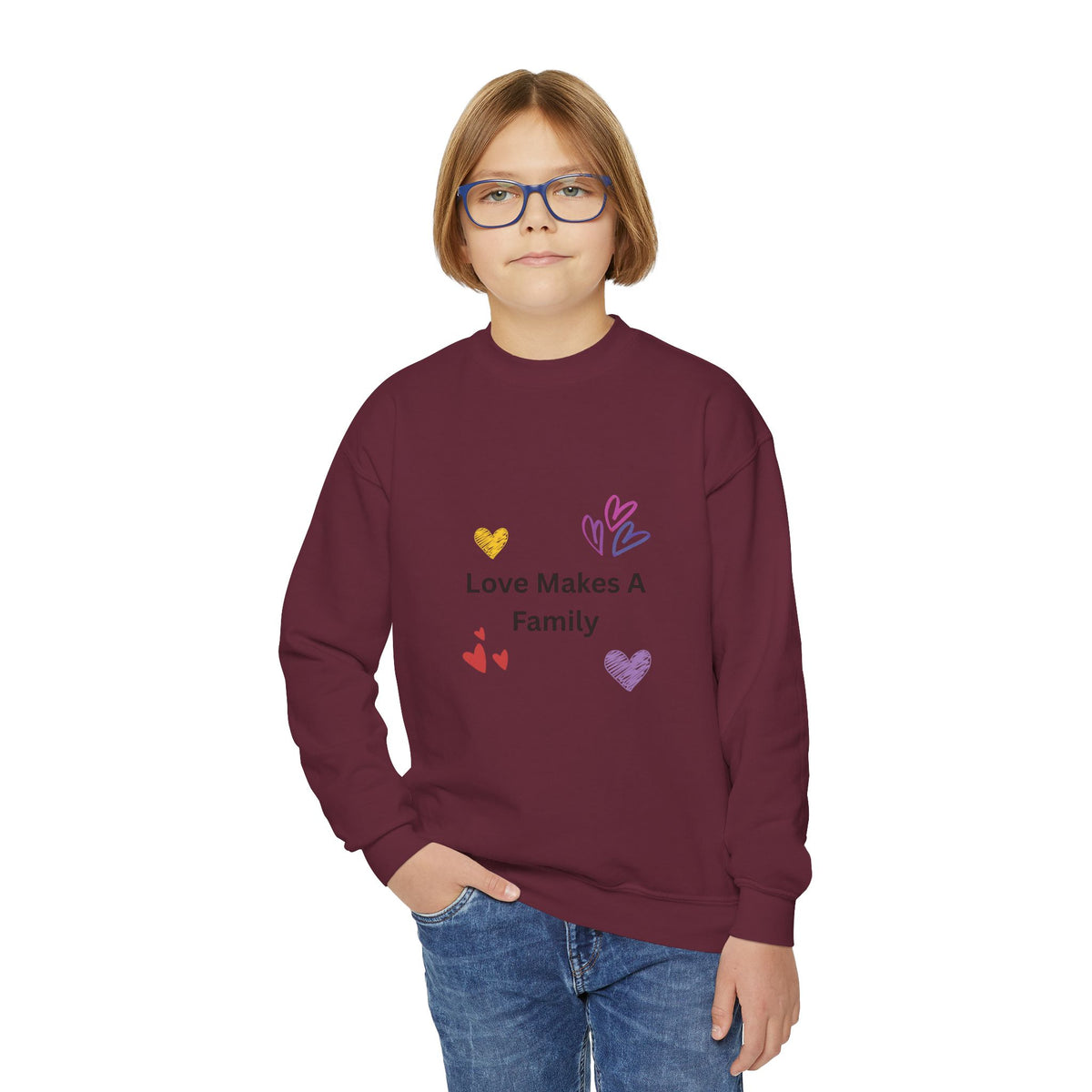 Love Makes A Family Youth Sweatshirt