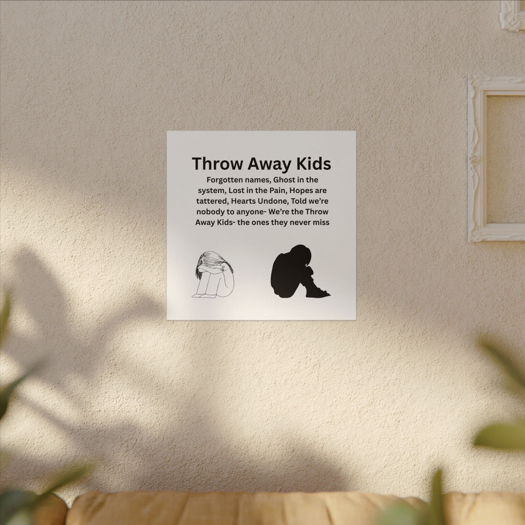 Throw away Kids - Matte Canvas, Stretched, 0.75" (Multi-Size)