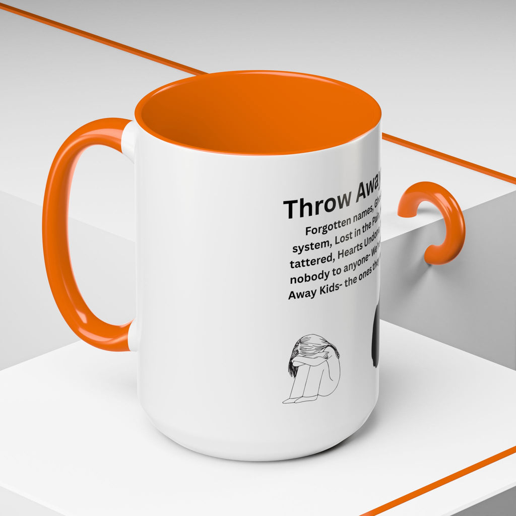 Throw away Kids Accent Coffee Mug (11, 15oz)