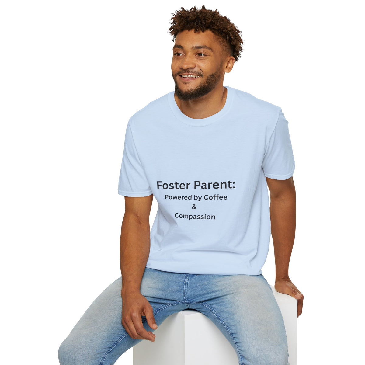 Foster Parent: Powered by Coffee Unisex Softstyle T-Shirt