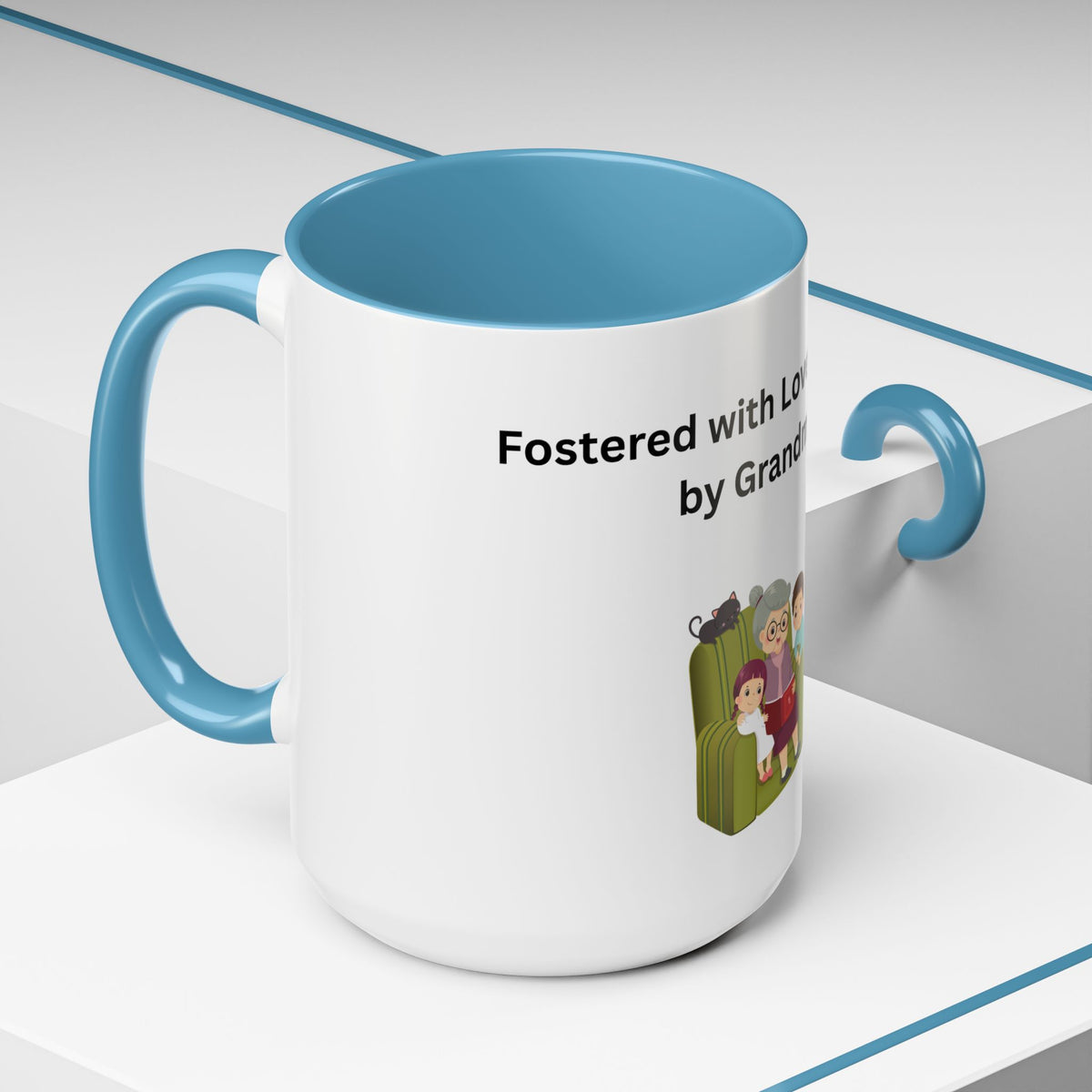Fostered by Love Grandma Coffee Mug – Foster Grandma Gift, Foster Care Family Mug (11oz, 15oz)