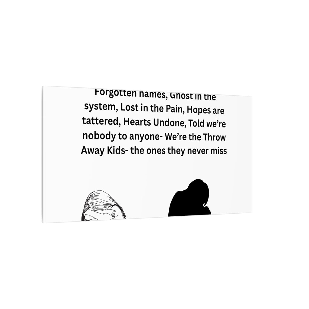 Throw away Kids - Matte Canvas, Stretched, 0.75" (Multi-Size)