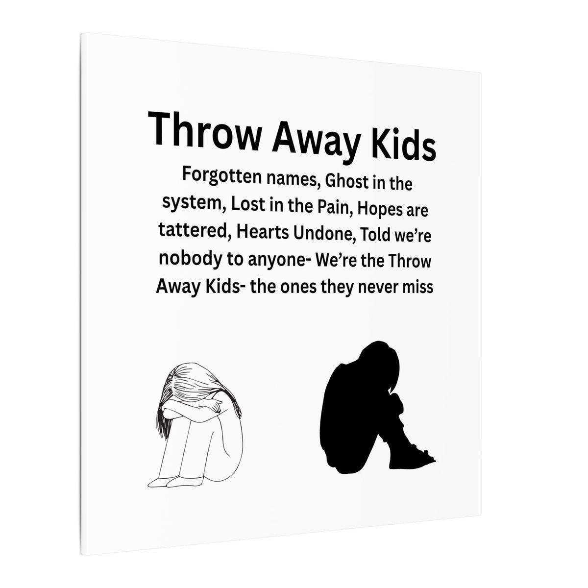 Throw away Kids - Matte Canvas, Stretched, 0.75" (Multi-Size)