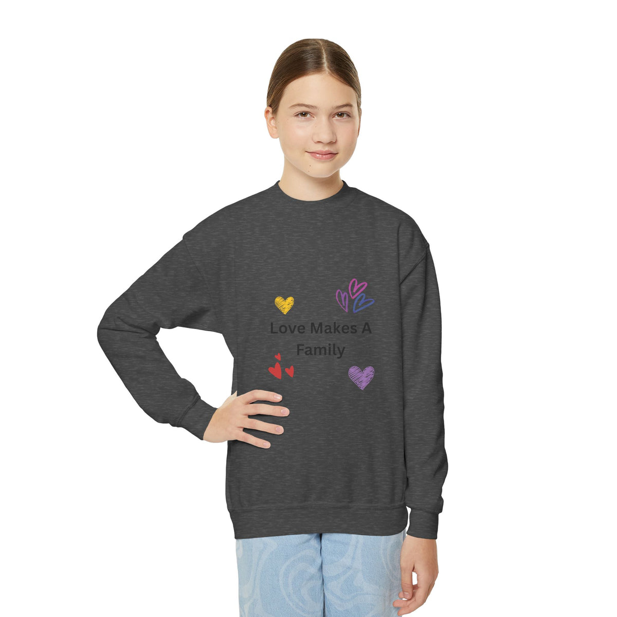 Love Makes A Family Youth Sweatshirt