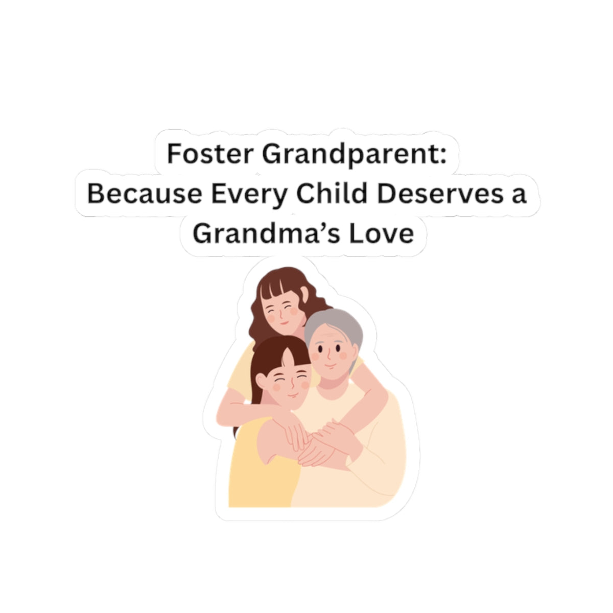 Foster Grandma2 Kiss-Cut Stickers