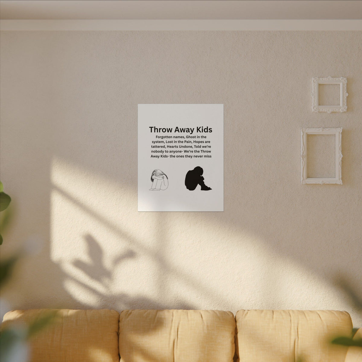 Throw away Kids - Matte Canvas, Stretched, 0.75" (Multi-Size)