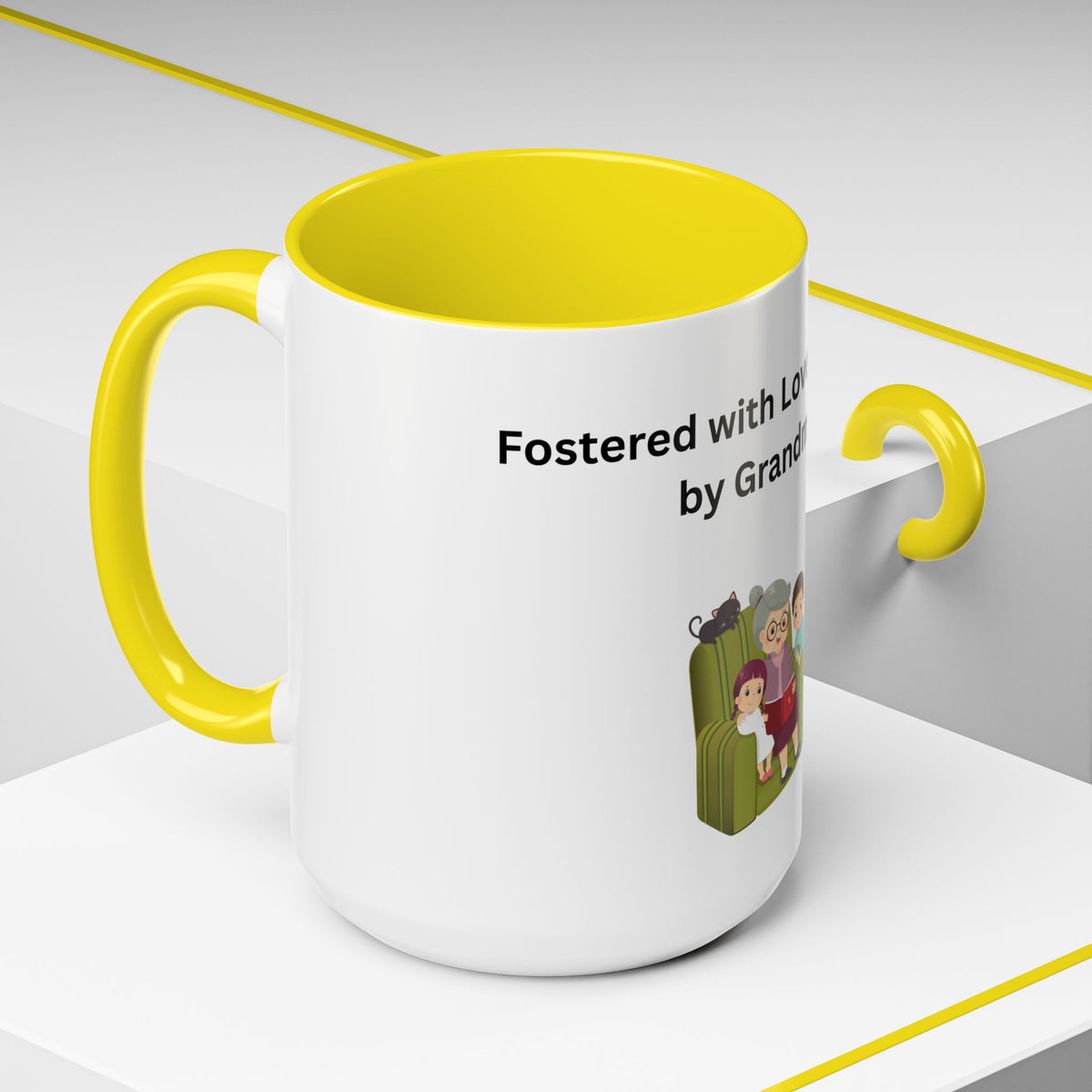 Fostered by Love Grandma Coffee Mug – Foster Grandma Gift, Foster Care Family Mug (11oz, 15oz)