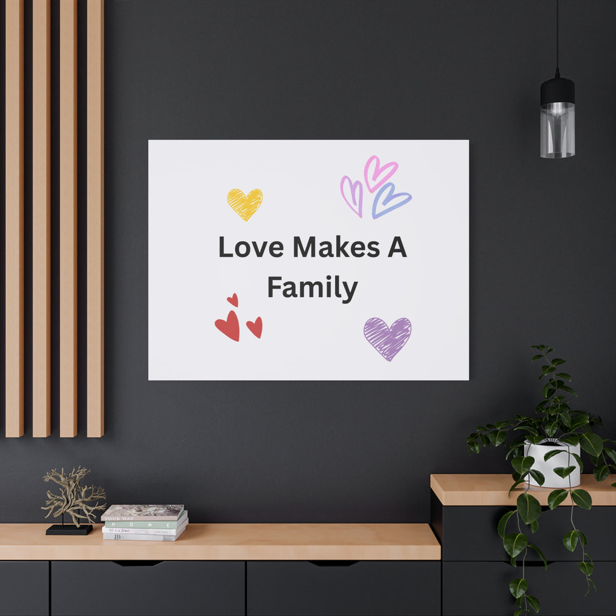 Love Makes A Family Matte Canvas,  1.25"