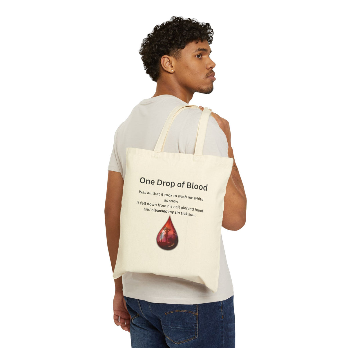 One Drop Cotton Canvas Tote Bag