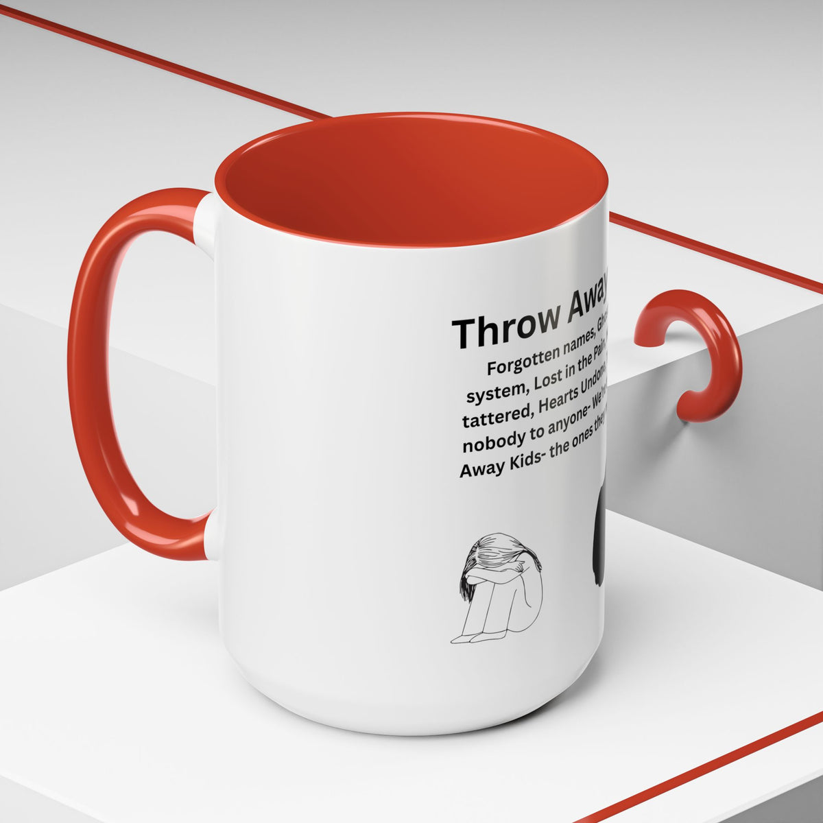 Throw away Kids Accent Coffee Mug (11, 15oz)
