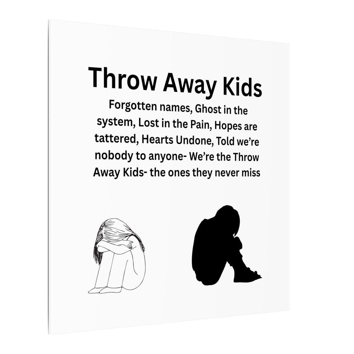 Throw away Kids - Matte Canvas, Stretched, 0.75" (Multi-Size)