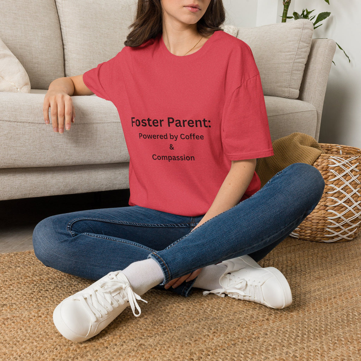 Foster Parent: Powered by Coffee Unisex Softstyle T-Shirt