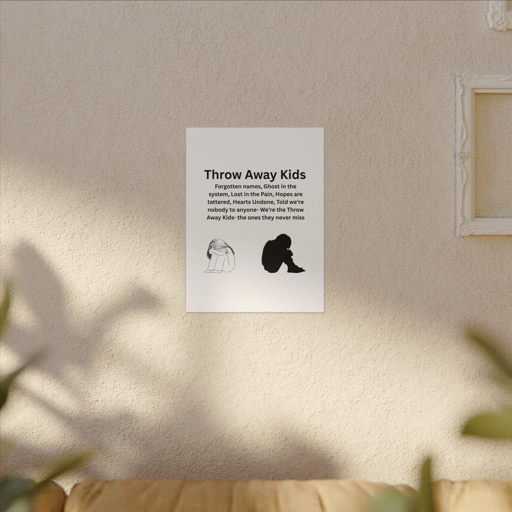 Throw away Kids - Matte Canvas, Stretched, 0.75" (Multi-Size)