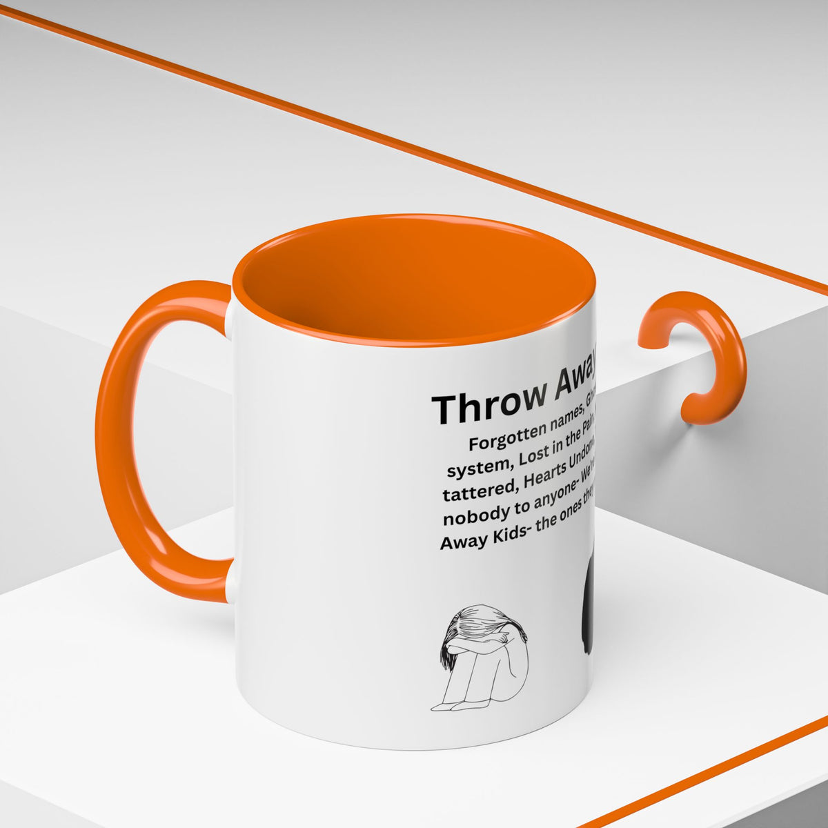 Throw away Kids Accent Coffee Mug (11, 15oz)