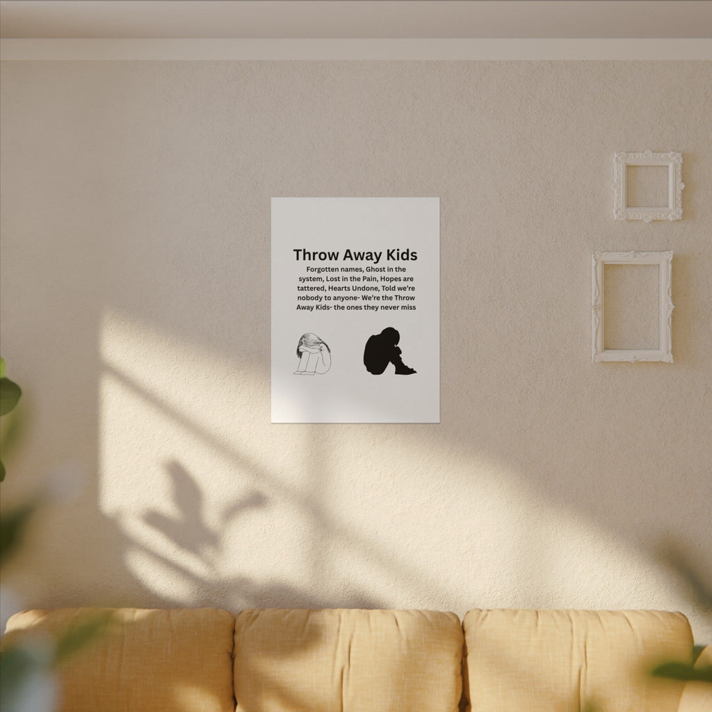 Throw away Kids - Matte Canvas, Stretched, 0.75" (Multi-Size)