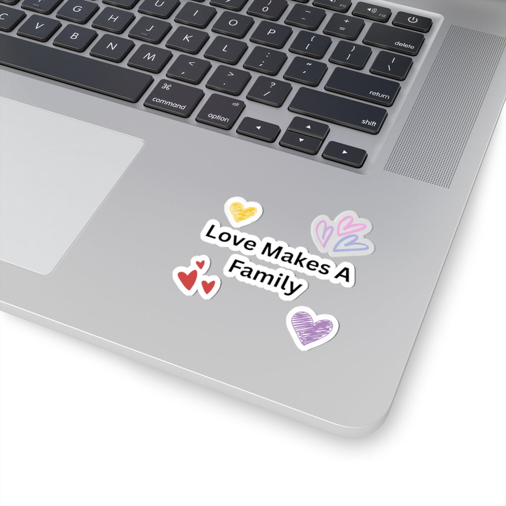 Love Makes  A Family - Kiss-Cut Stickers