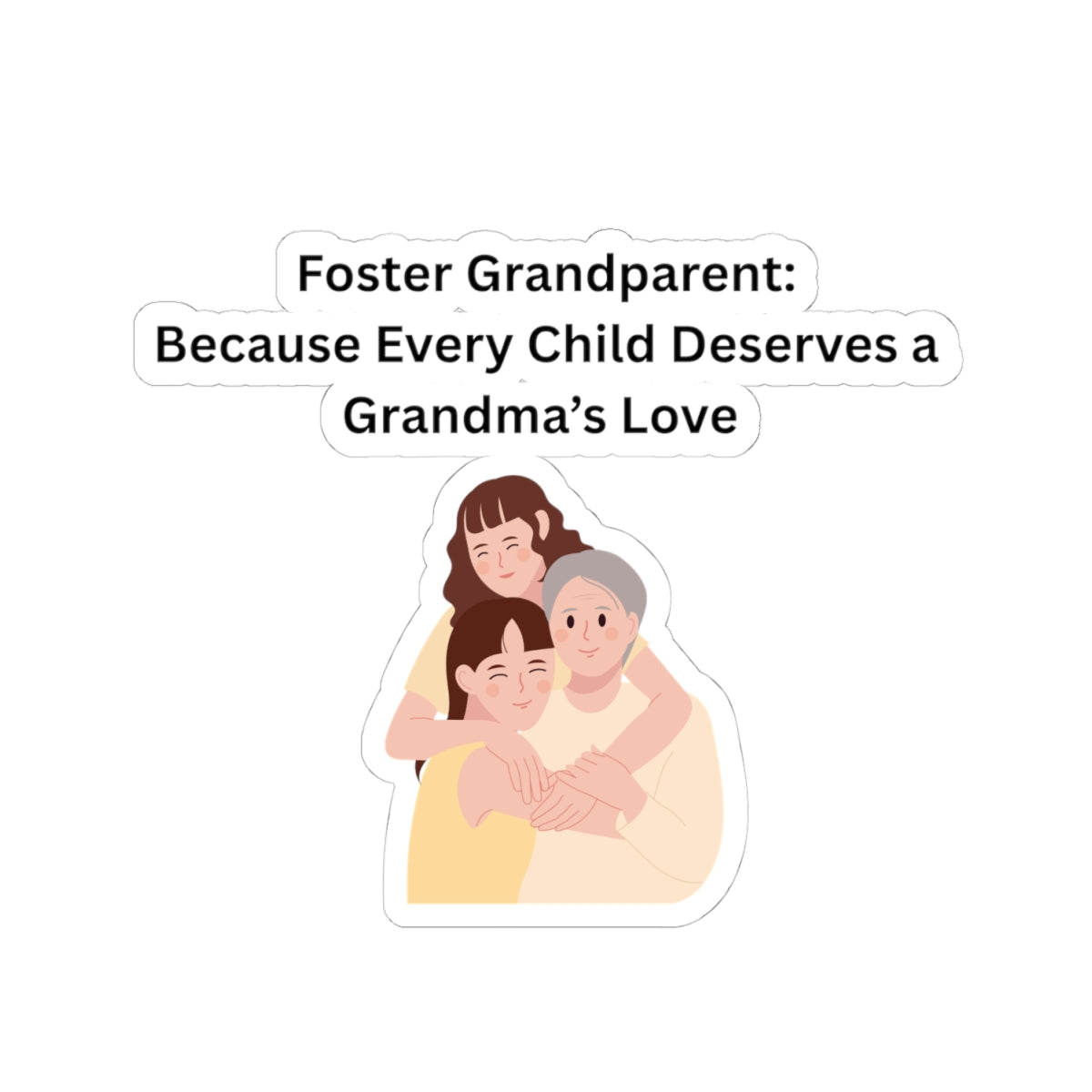 Foster Grandma2 Kiss-Cut Stickers