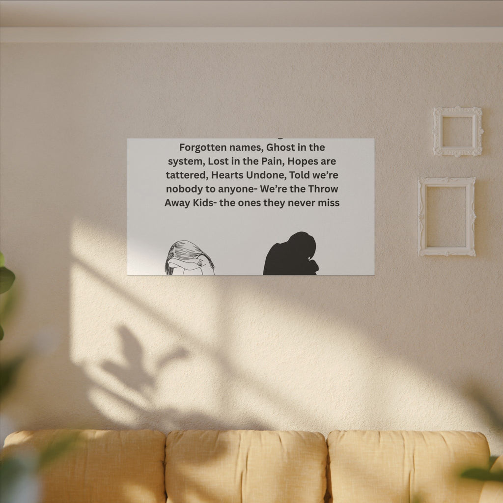 Throw away Kids - Matte Canvas, Stretched, 0.75" (Multi-Size)
