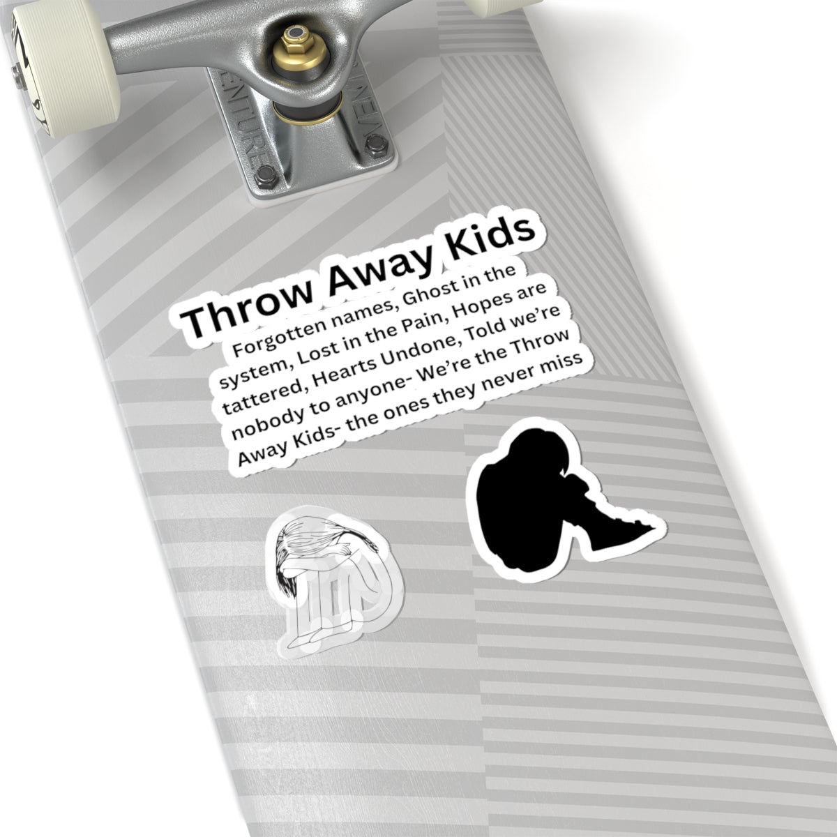 Throw away Kids Kiss-Cut Stickers