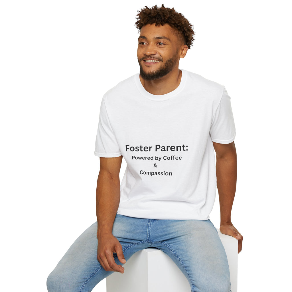 Foster Parent: Powered by Coffee Unisex Softstyle T-Shirt