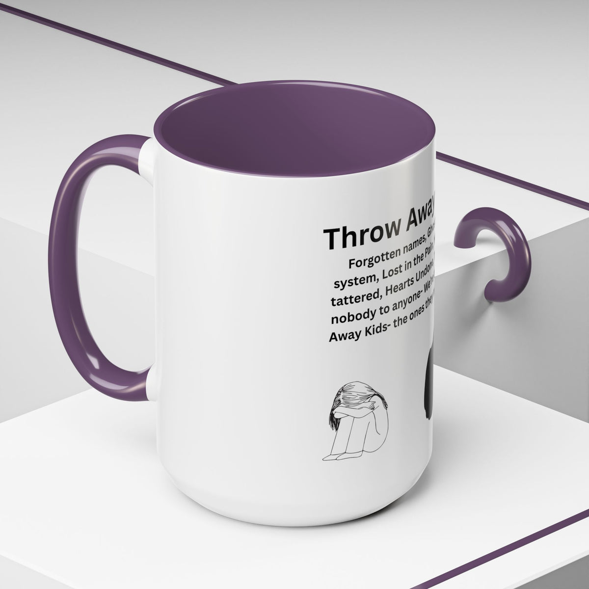 Throw away Kids Accent Coffee Mug (11, 15oz)