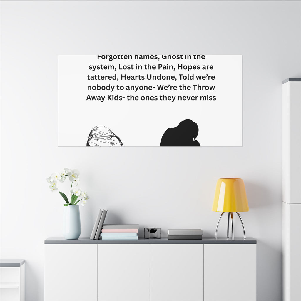 Throw away Kids - Matte Canvas, Stretched, 0.75" (Multi-Size)