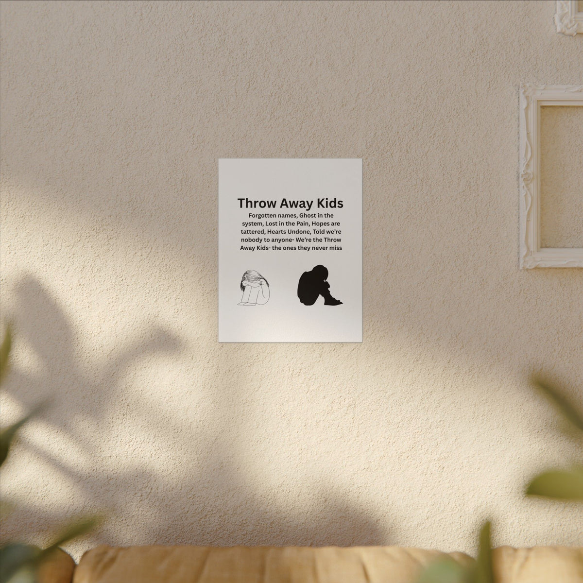 Throw away Kids - Matte Canvas, Stretched, 0.75" (Multi-Size)