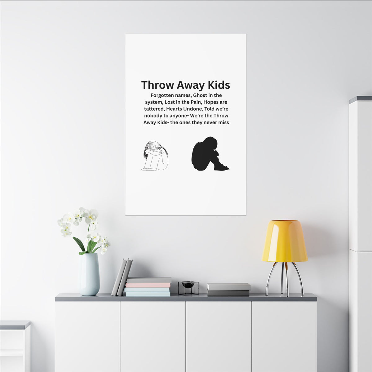 Throw away Kids - Matte Canvas, Stretched, 0.75" (Multi-Size)