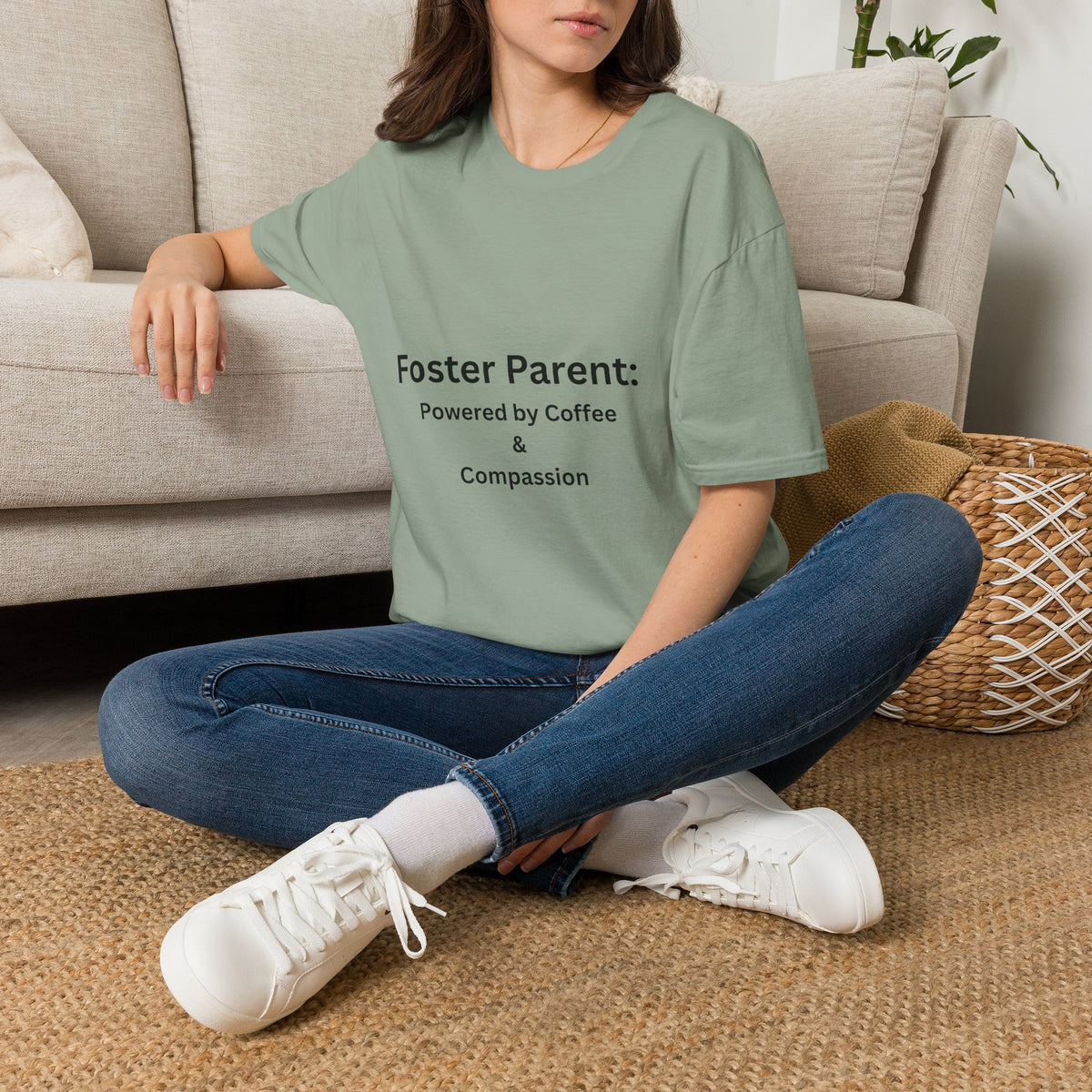 Foster Parent: Powered by Coffee Unisex Softstyle T-Shirt