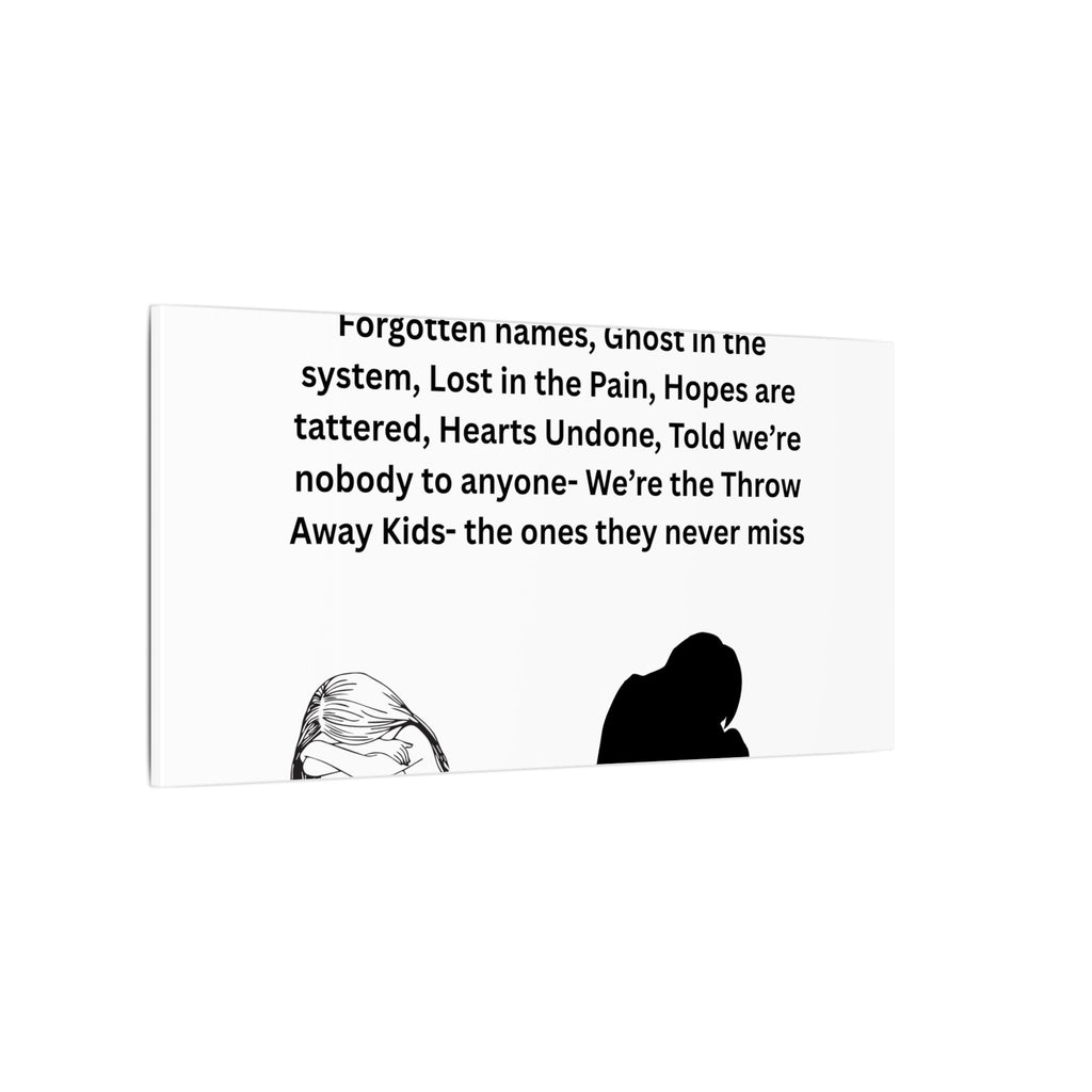 Throw away Kids - Matte Canvas, Stretched, 0.75" (Multi-Size)