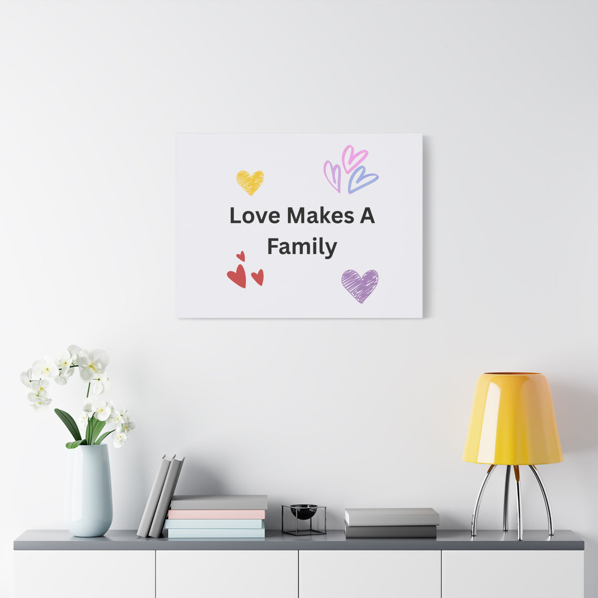 Love Makes A Family Matte Canvas,  1.25"