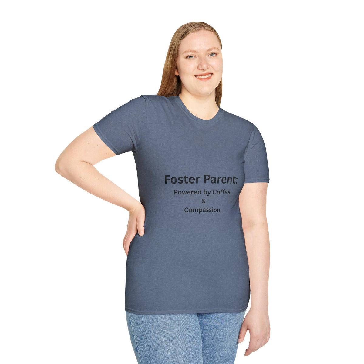Foster Parent: Powered by Coffee Unisex Softstyle T-Shirt