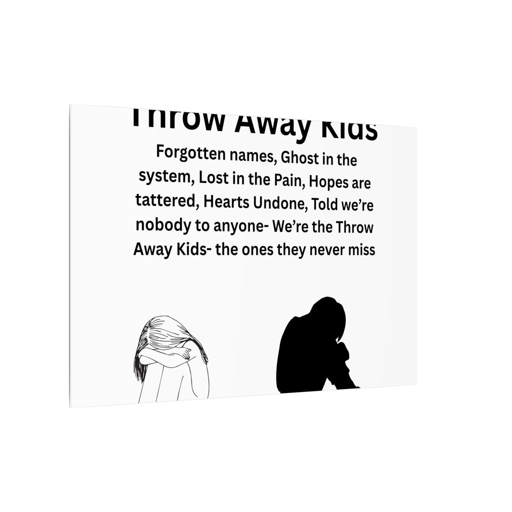 Throw away Kids - Matte Canvas, Stretched, 0.75" (Multi-Size)