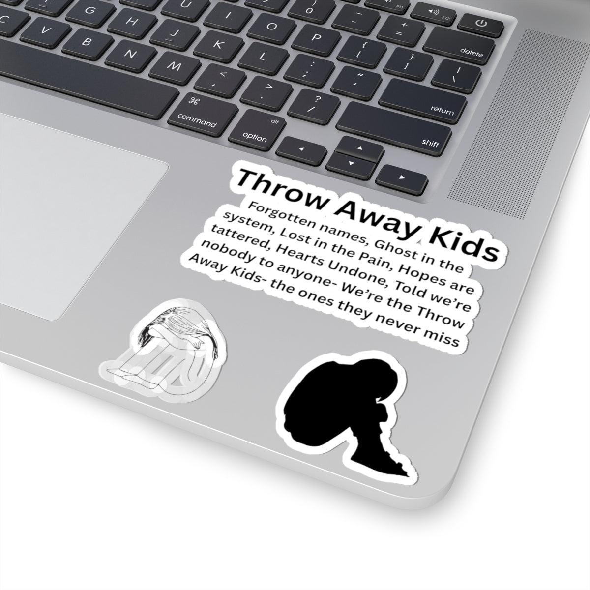 Throw away Kids Kiss-Cut Stickers