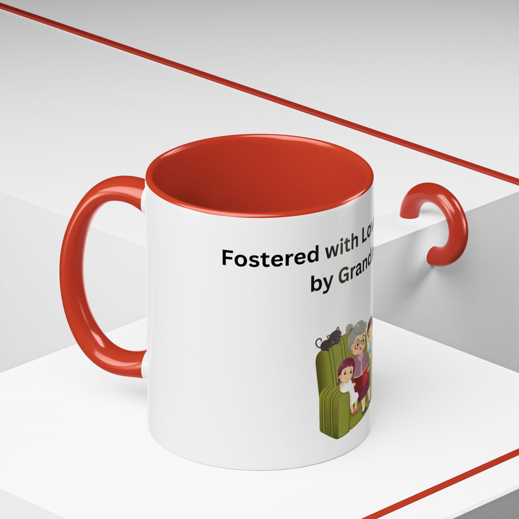 Fostered by Love Grandma Coffee Mug – Foster Grandma Gift, Foster Care Family Mug (11oz, 15oz)